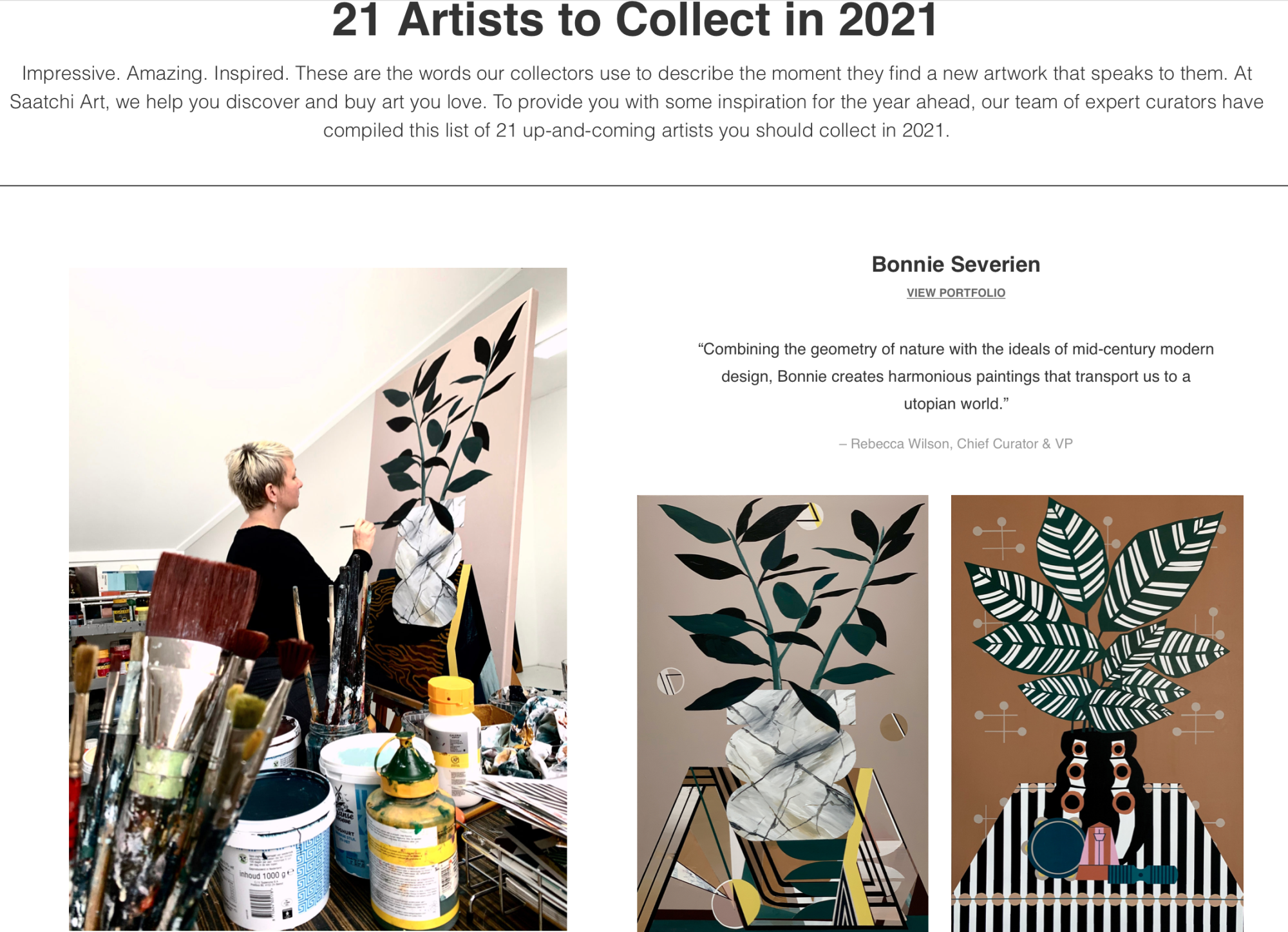 Saatchi Art: 21 Artists to Collect in 2021